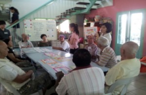 IMU N&D students interacting with the stroke patients during a hands-on activity session on diet and stroke care