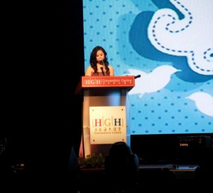 President of IMU Ball 2013 – Ms Estee Tow making a welcoming speech