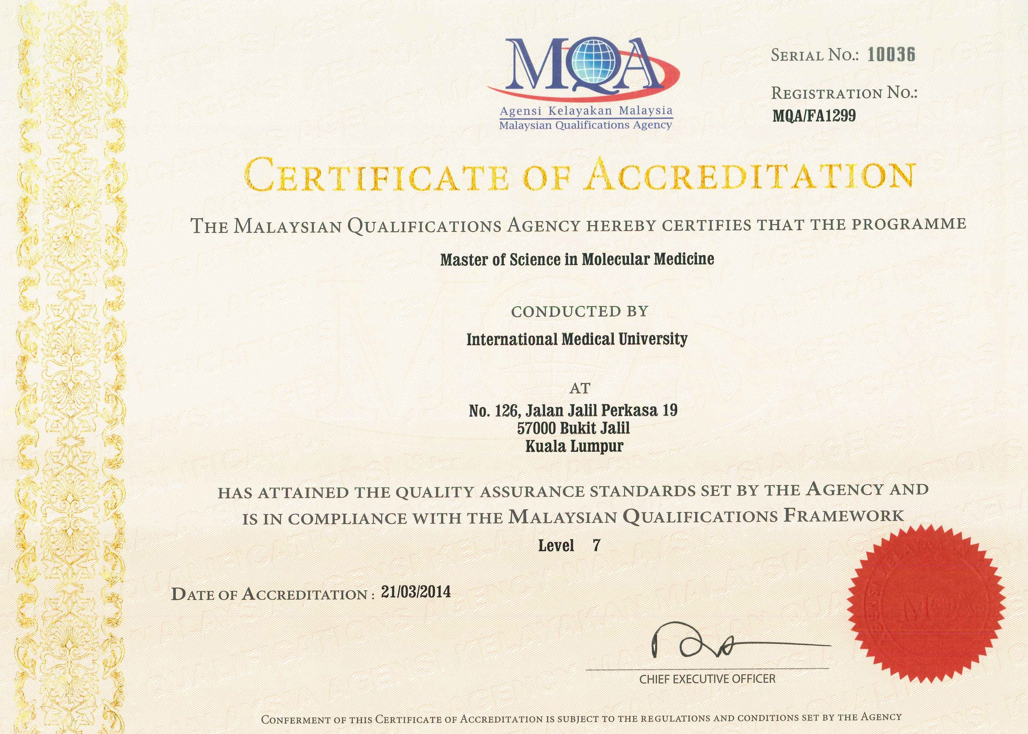 2015-05-15 - MSc MM - Permohonan untuk Mendapatkan Perakuan Akreditasi