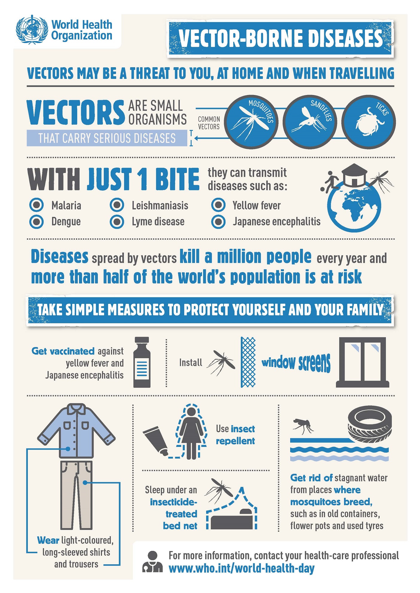Vectors Borne Disease infographic