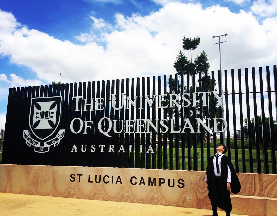 Graduating from University of Queensland