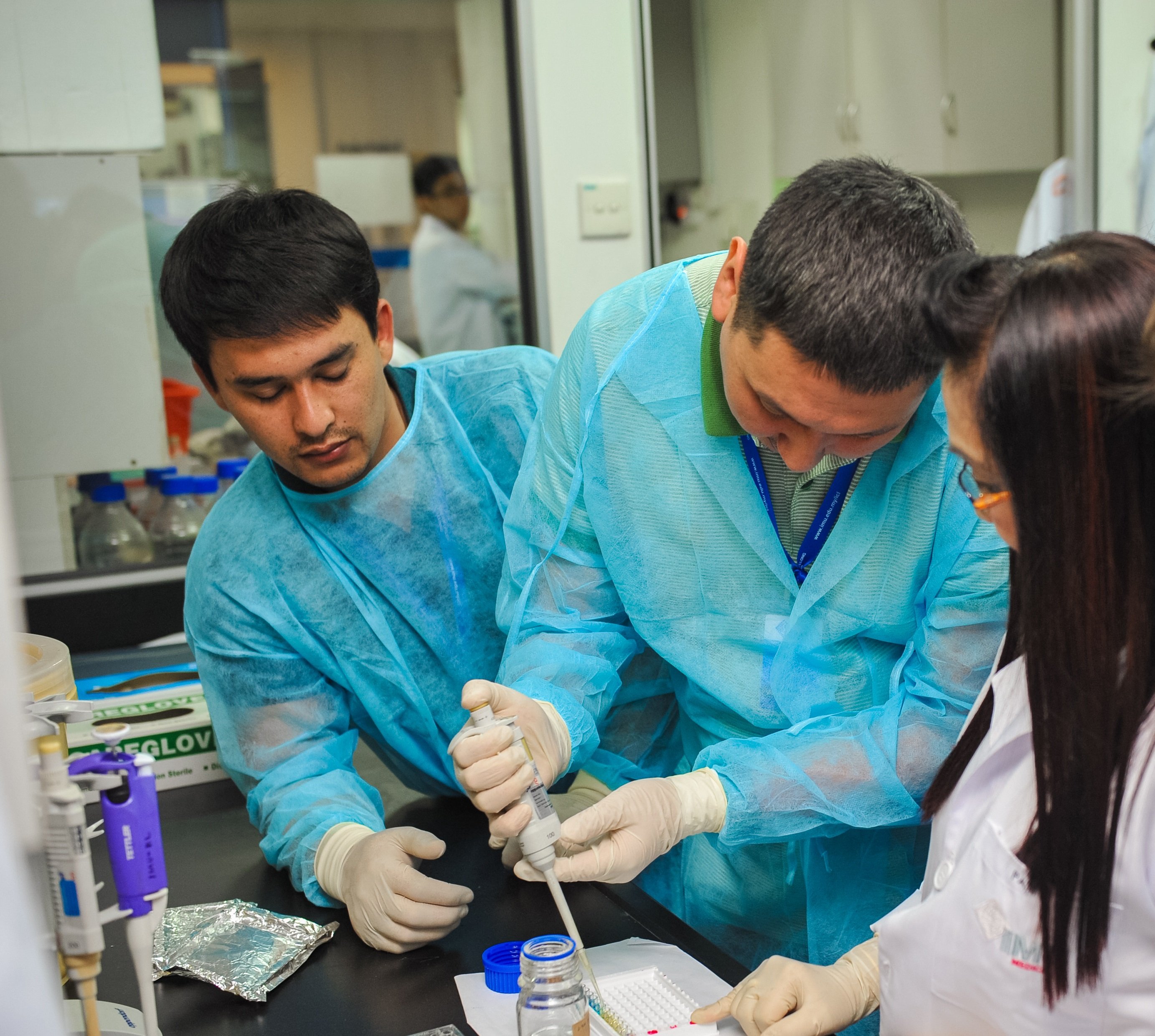 Kazakhstan students at the IMU Research Lab