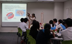 Students attending a preparatory workshop for Malaysian Brain Bee Challenge at IMU's Medical Museum